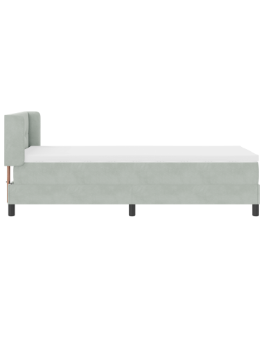 Letto a molle Grigio chiaro 200 x 100 cm Poliestere
