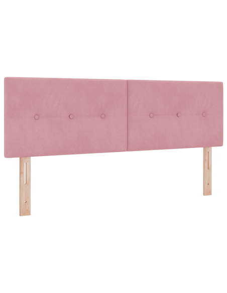 Letto con Contenitore e Materasso Rosa 140x190 cm Velluto