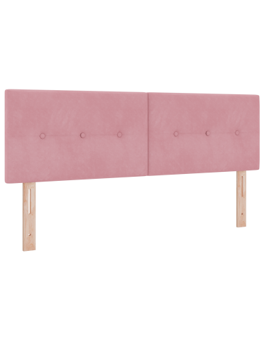 Letto a molle con materasso Rosa 200 x 160 cm Poliestere