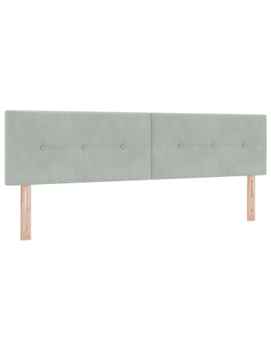 Letto a molle Grigio chiaro 200 x 180 cm Poliestere