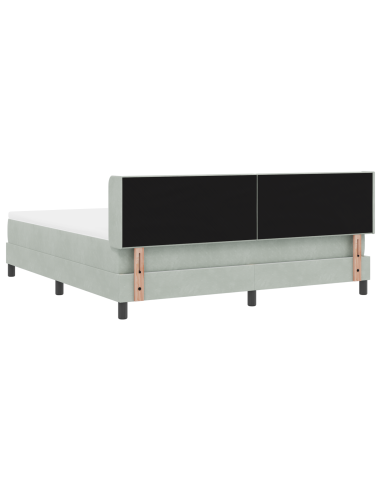 Letto a molle Grigio chiaro 200 x 180 cm Poliestere