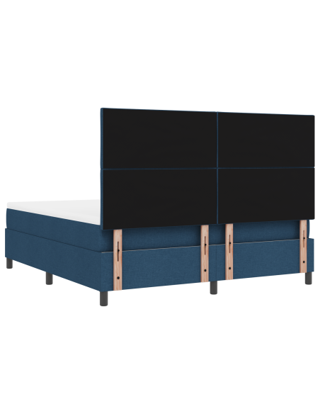 Letto con Rete a Molla con Materasso & LED Blu 180x200 cm Tessuto