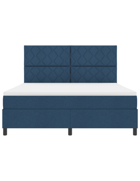 Letto con Rete a Molla con Materasso & LED Blu 180x200 cm Tessuto