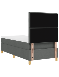 Letto a Sorgente LED Grigio scuro 90 x 200 cm Tessuto 2