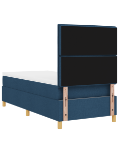 Letto a Sorgente LED con materasso Blu 90 x 200 cm Tessuto 2