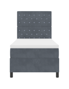 Letto a Sorgente LED Grigio scuro 90 x 200 cm Tessuto 2