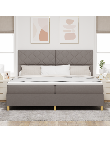 Letto a Sorgente LED con materasso Talpa 200 x 200 cm Tessuto