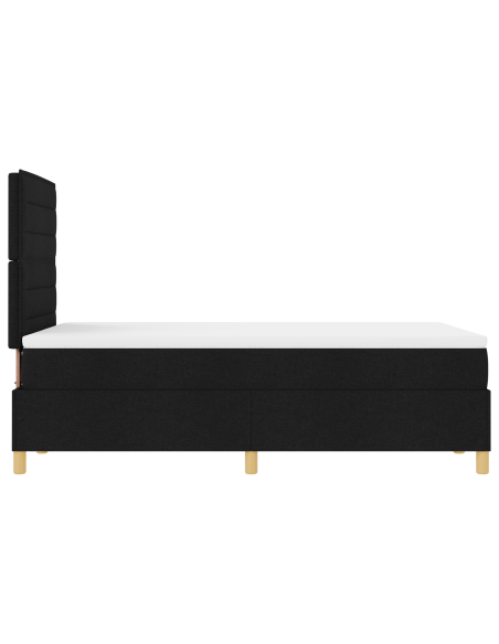 Letto a molle con materasso e LED Nero 120x190 cm in tessuto