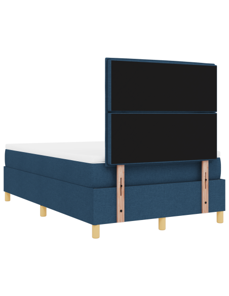 Letto a Box Spring con Materasso & LED Blu 120x200 cm Tessuto