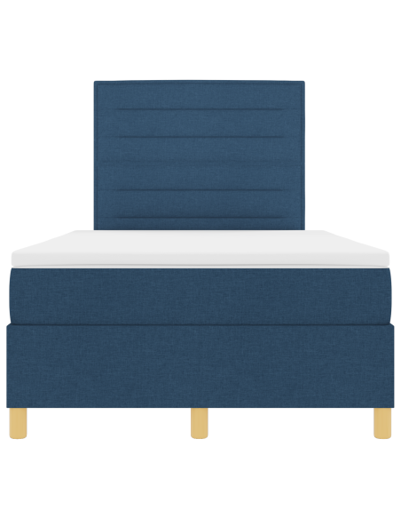 Letto a Box Spring con Materasso & LED Blu 120x200 cm Tessuto