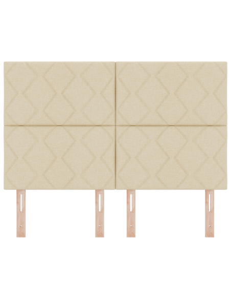 Testata LED  Design a Blocchi Diamond Crema 160 cm Tessuto