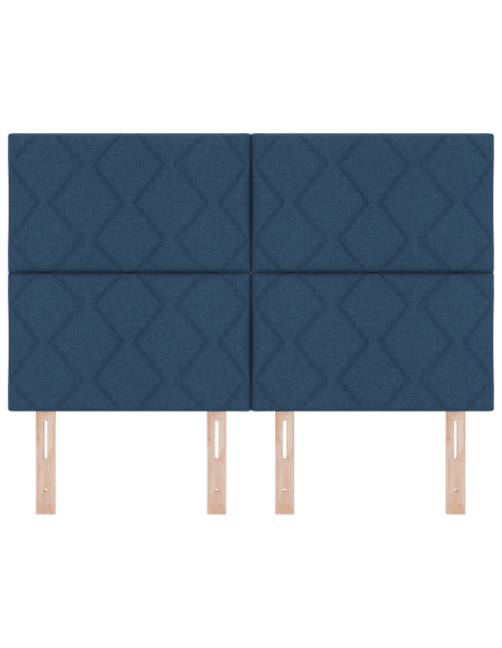 Testata LED  Design a Blocchi di Diamante Blu 160 cm in Tessuto
