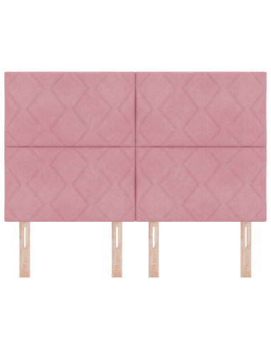 Testiera LED Rosa 160 cm Pelle Sintetica