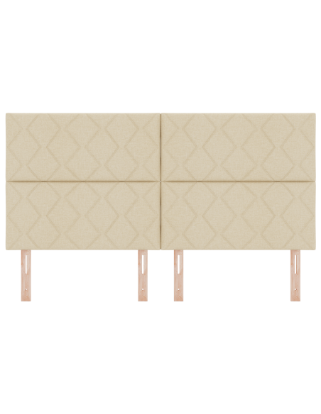 Testa Letto LED Set di 3 Crema Imbottita 180 cm Moderna