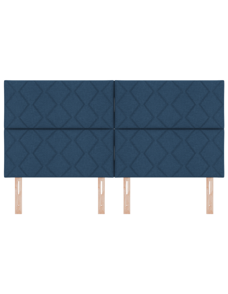 Testiera LED  Design Blocchi Diamante Blu 180 cm Tessuto