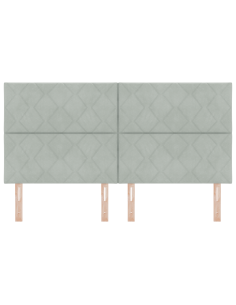 Testiera LED Grigio chiaro 180 cm Pelle Sintetica