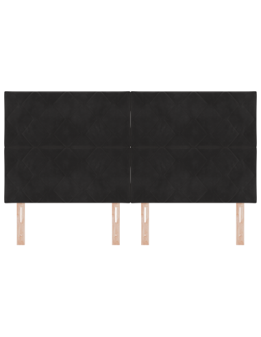 Testiera LED Nero 180 cm Pelle Sintetica