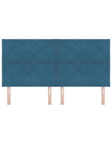 Testiera LED Blu Scuro 180 cm Pelle Sintetica