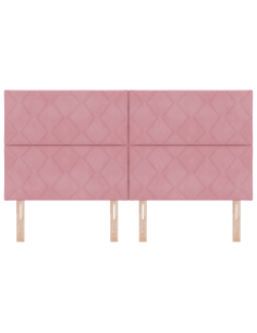 Testiera LED Rosa 180 cm Pelle Sintetica