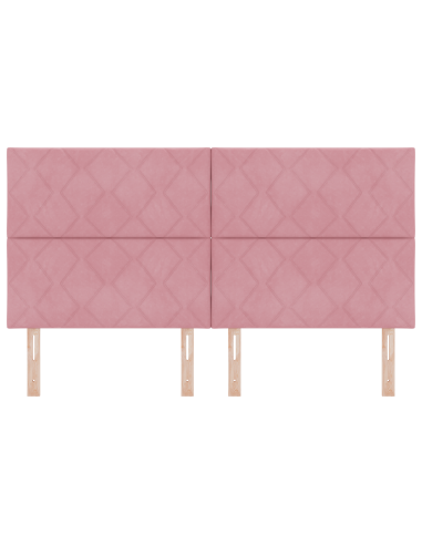 Testiera LED Rosa 180 cm Pelle Sintetica