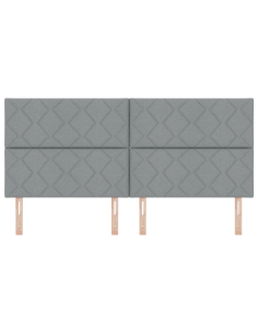 Testiera Grigio chiaro 200 cm Tessuto