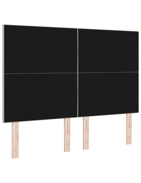 Testata LED Design a Blocchi di Diamante Grigio Chiaro 160 cm Velluto