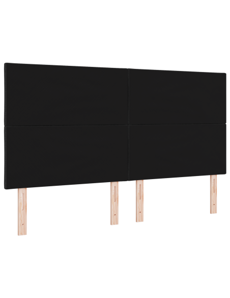 Testata LED  Design Blocchi di Diamante Nera 180 cm Tessuto