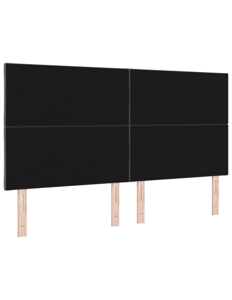 Testiera LED Grigio scuro 180 cm Pelle Sintetica