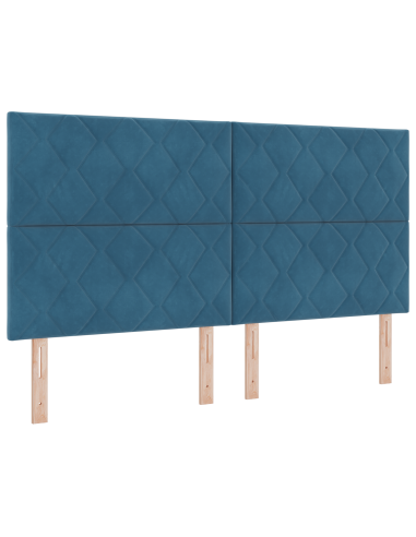 Testiera LED Blu Scuro 180 cm Pelle Sintetica