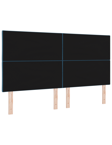 Testiera LED Design a Blocchi di Diamante Blu Scuro 180 cm Velluto