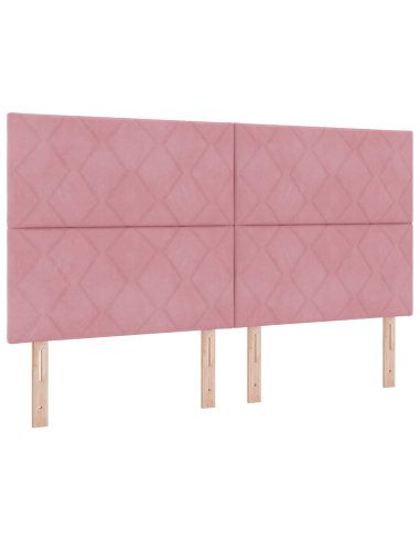 Testiera LED Rosa 180 cm Pelle Sintetica