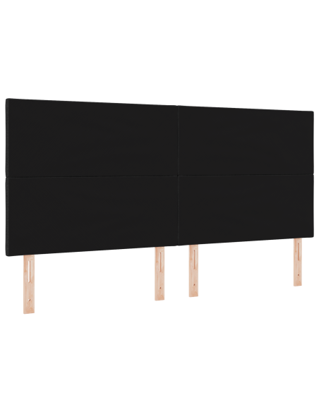 Testiera LED  Design a Blocchi di Diamante Nera 200 cm Tessuto