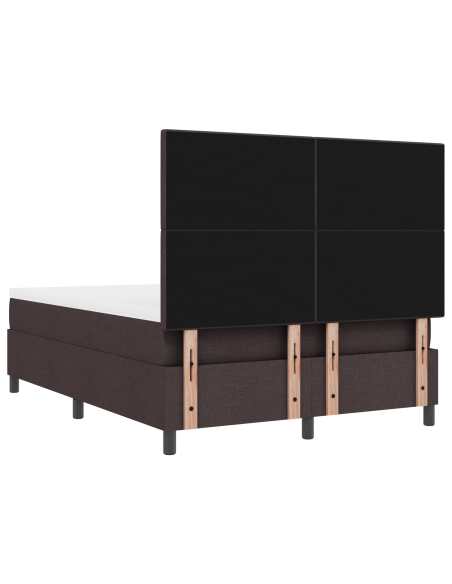 Letto Box Spring con Materasso & LED Grigio Scuro 160x200 cm Tessuto