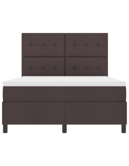 Letto Box Spring con Materasso & LED Grigio Scuro 160x200 cm Tessuto