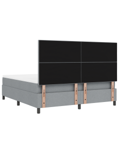 Letto a molle con materasso Grigio chiaro 180 x 200 cm Tessuto 2