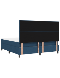Letto a molle con materasso con led Blu 180 x 200 cm Tessuto 2