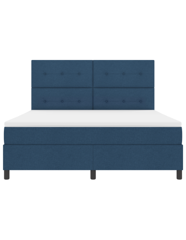 Letto a molle con materasso con led Blu 180 x 200 cm Tessuto