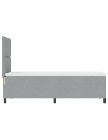 Letto a molle con materasso Grigio chiaro 80 x 200 cm Tessuto