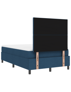 Letto a molle con materasso con led Blu 120 x 190 cm Tessuto 2