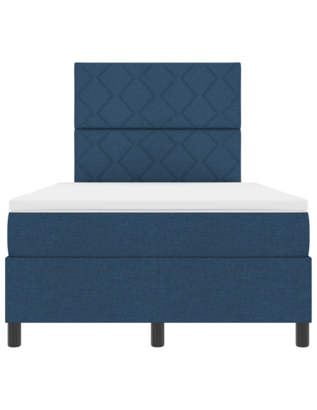 Letto a molle con materasso con led Blu 120 x 190 cm Tessuto