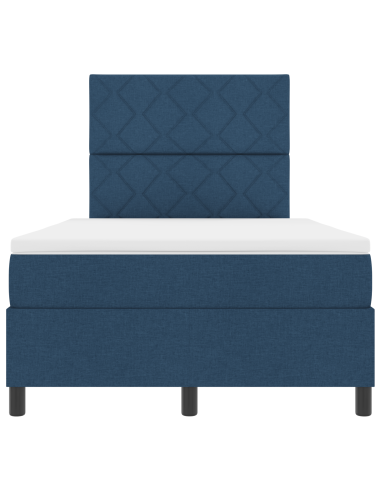 Letto a molle con materasso con led Blu 120 x 200 cm Tessuto