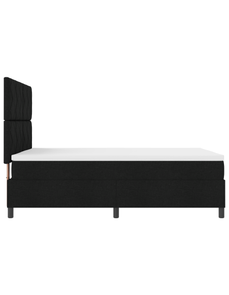 Letto a Molle con Materasso & LED Nero 140x200 cm Tessuto