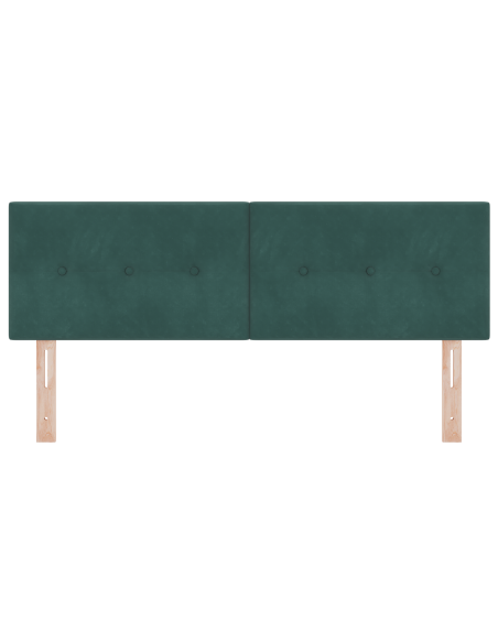 Testiera LED Con Bottoni Verde Scuro 72 cm Velluto