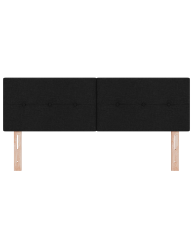 Testiera LED con luci a strisce a LED Nero 160 cm Poliestere