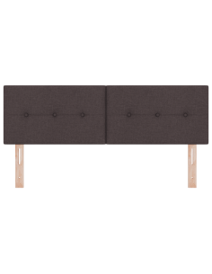 Testiera LED con testiera Marrone Scuro 160 cm Poliestere