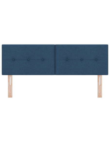 Testata LED  Con Bottoni Blu 80 cm in Tessuto