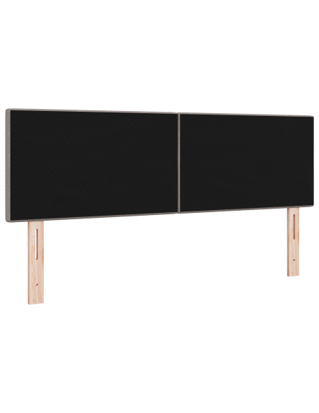 Testata LED  Pieghettata Tortora 72 cm Tessuto