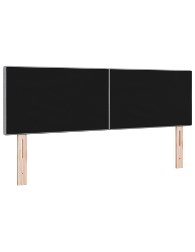 Testiera LED con testiera Grigio chiaro 160 cm Poliestere