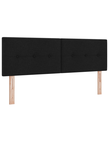 Testiera LED con luci a strisce a LED Nero 160 cm Poliestere