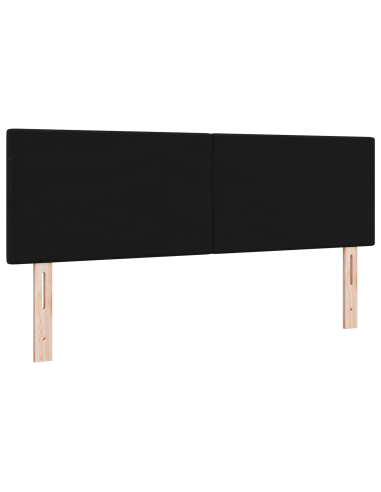 Testiera LED con luci a strisce a LED Nero 160 cm Poliestere